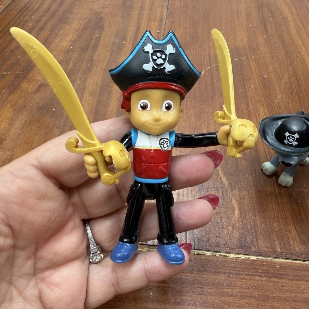 PAW Patrol Pirate Pups Action Pack Lot Ryder Swords Marshall Chase Rocky Parrot